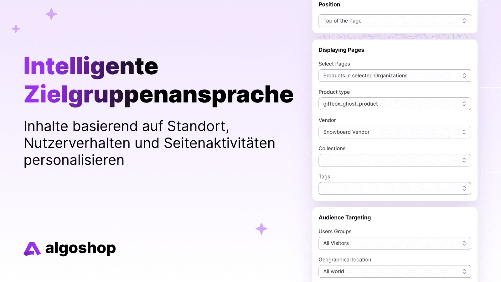 Algoshop Ankündigungsleiste Feature 3