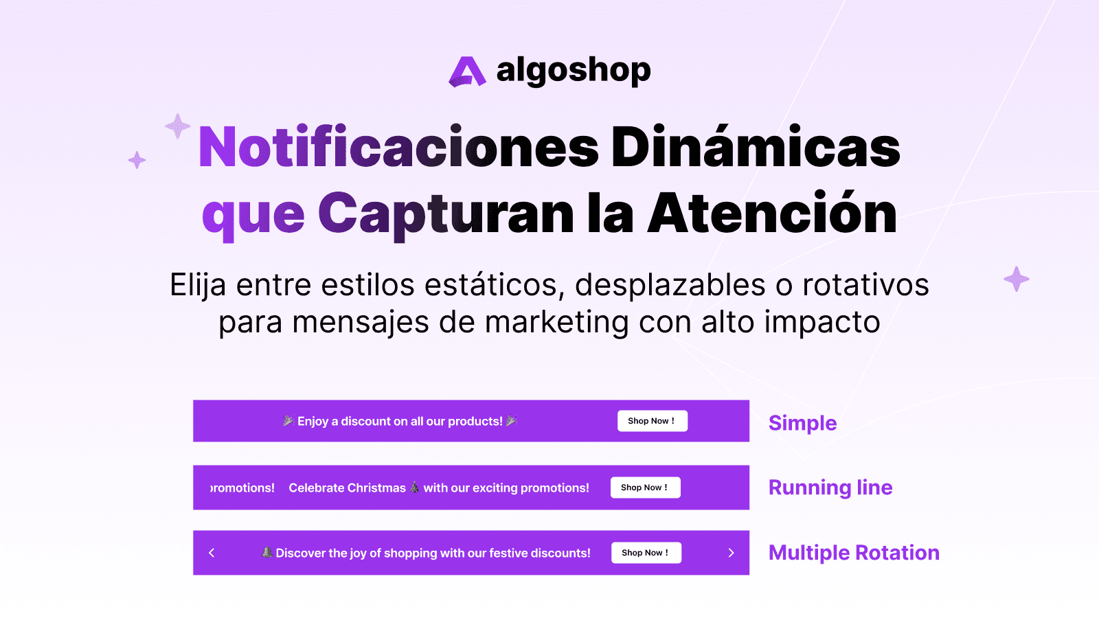 Barra de Anuncios Algoshop Feature 1