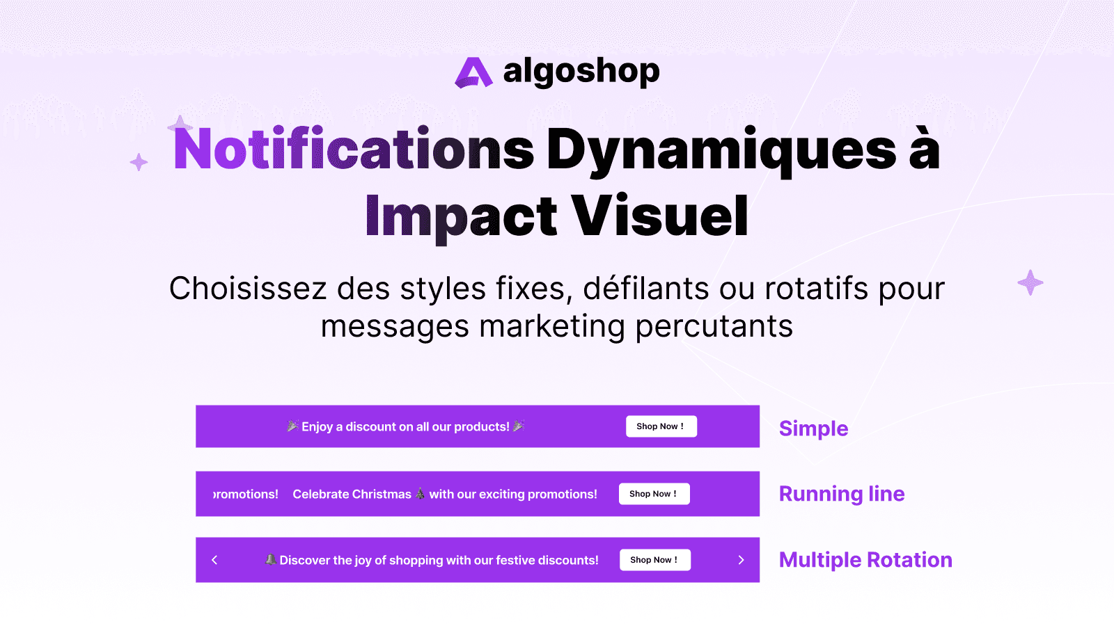 Barre d'annonce Algoshop Feature 1