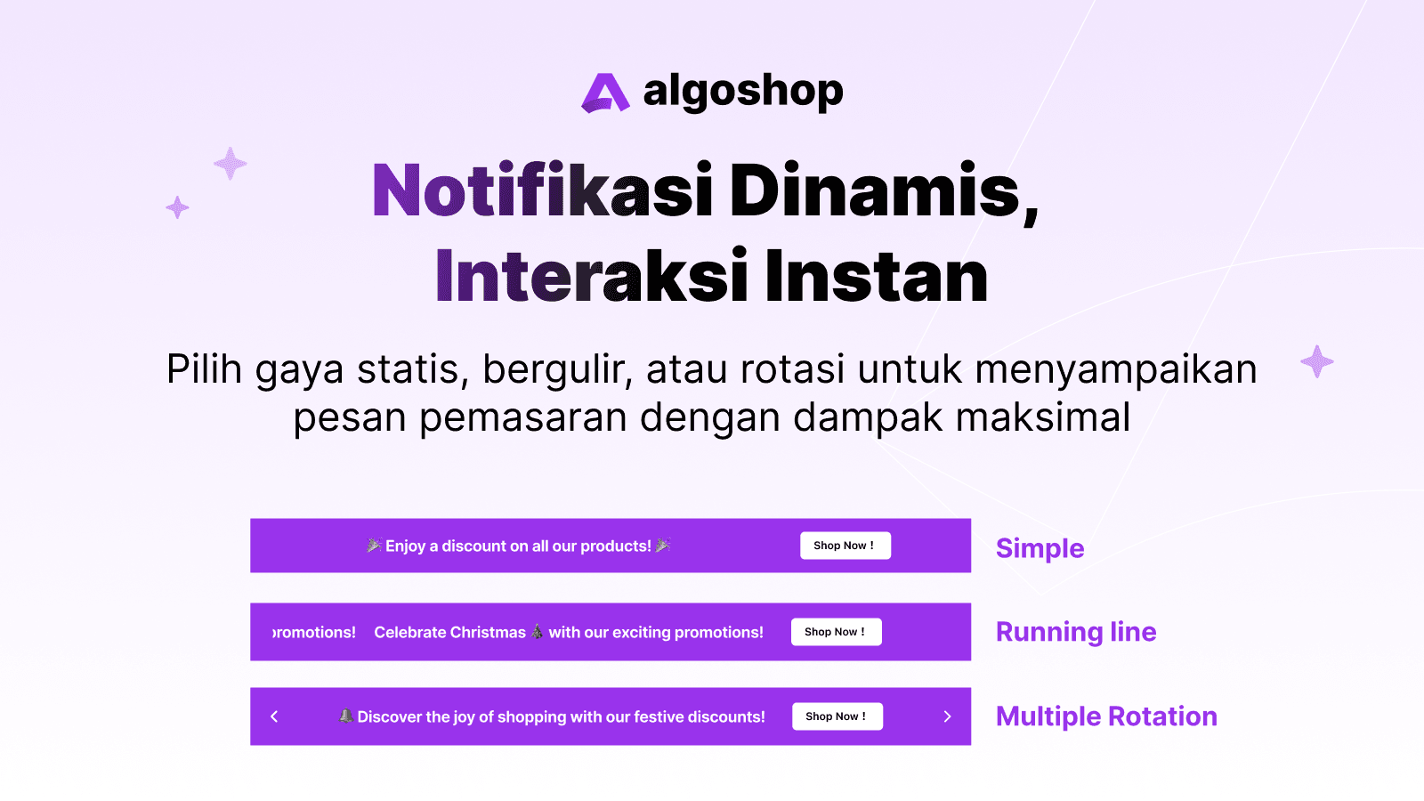 Bilah Pengumuman Algoshop Feature 1