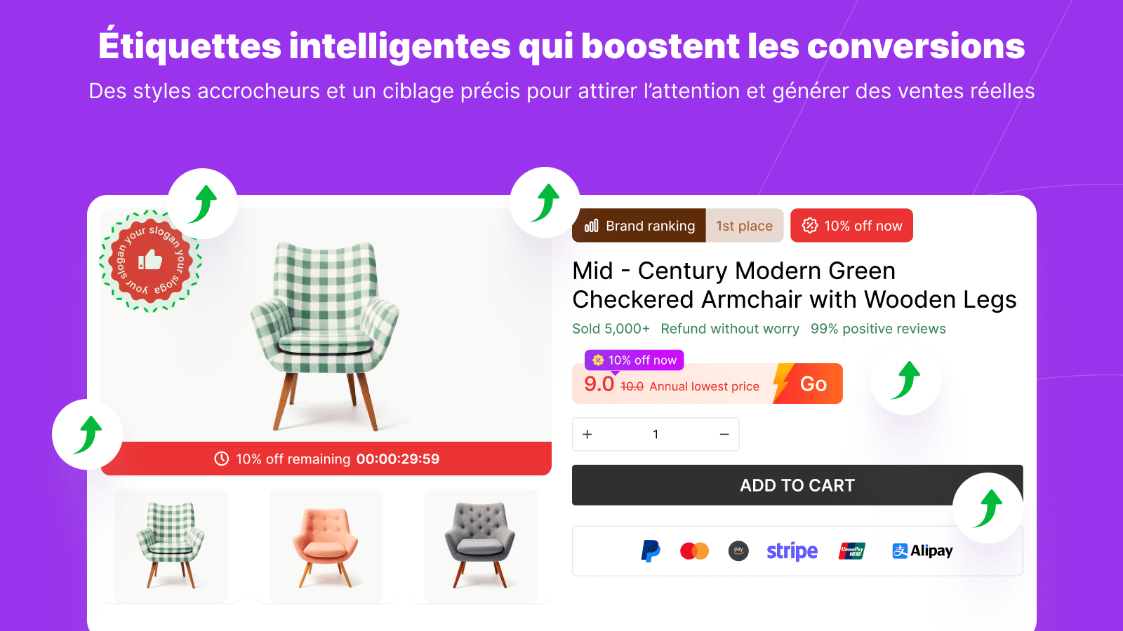 Étiquette de promotion Algoshop Feature 1