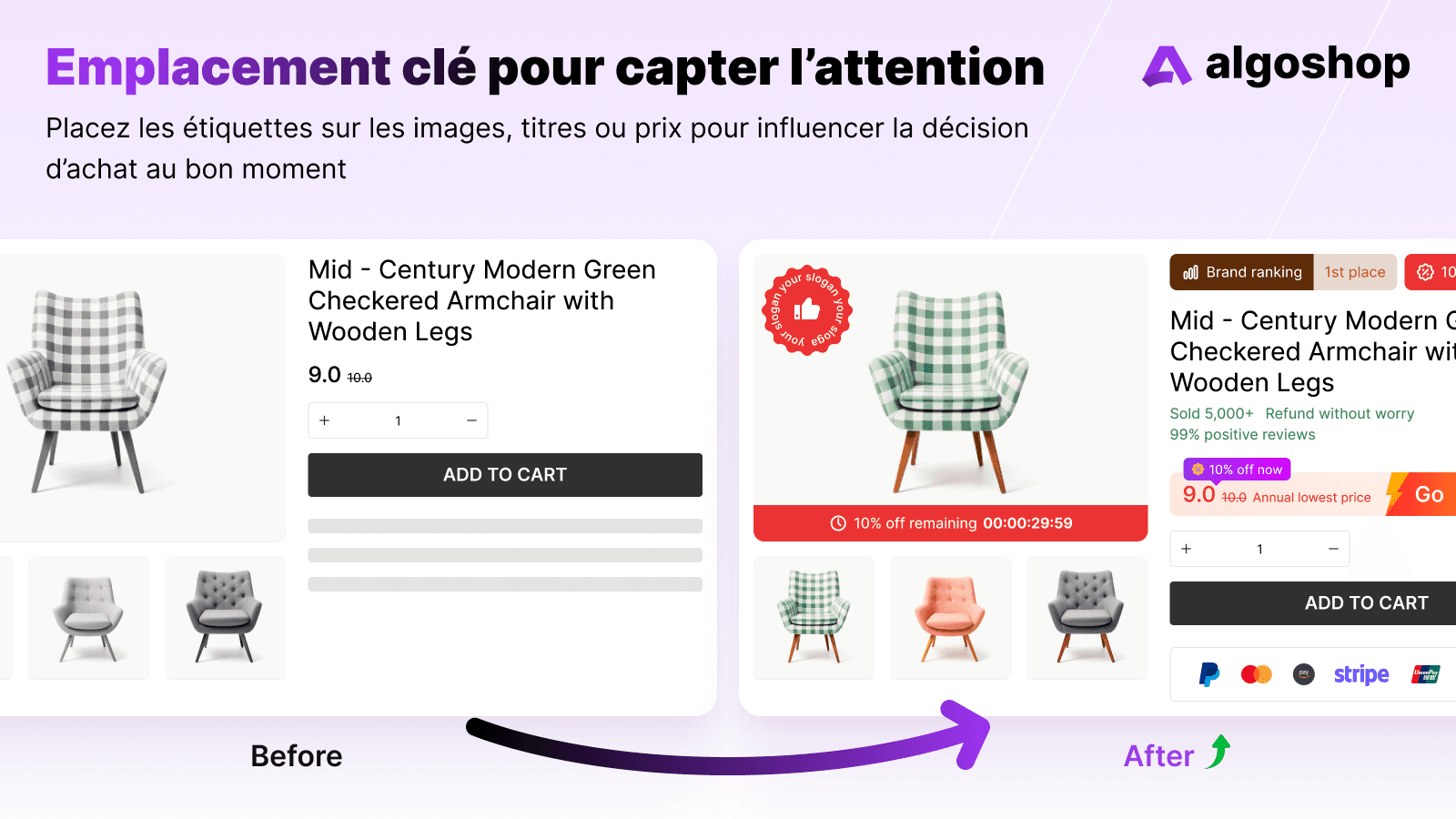 Étiquette de promotion Algoshop Feature 2