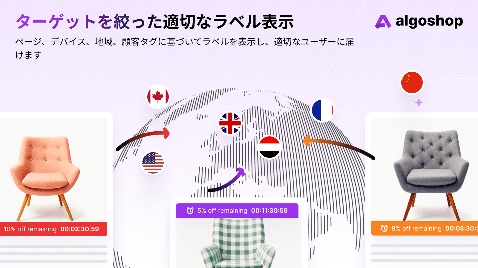 Algoshop アナウンスメントバー Feature 4