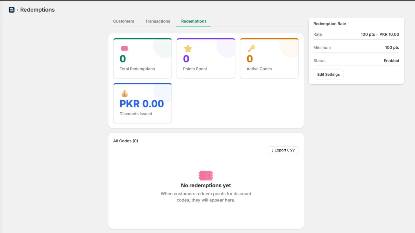 DGT loyalty dashboard from its official Shopify listing